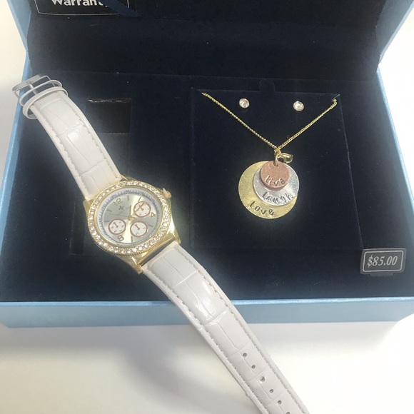 Bella & Rose Watch, Necklace & Earrings Set - Picture 2 of 14